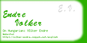 endre volker business card