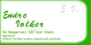 endre volker business card